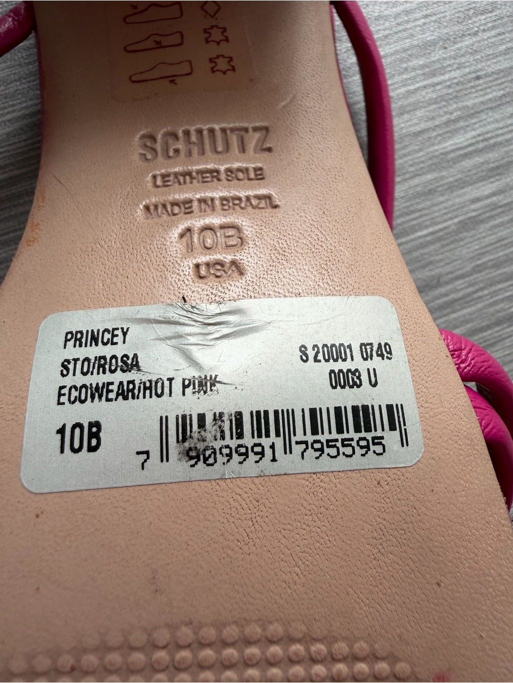 Schutz Princey Hot Pink Strappy Block Heel Sandals 10B NWOB - Picture 6 of 12